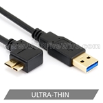 USB 3 Left Micro-B to A<br> (Ultra-Thin)