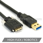 USB 3 A to Locking Micro-B (High-Flex)