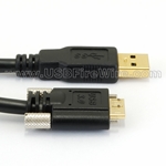 USB 3.0 Straight Locking Micro-B - High-Flex