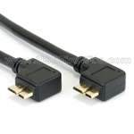 USB 3.0 Cable -Double Left Angle -Micro-B