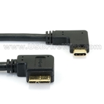 USB 3.1 Right Angle Micro-B to Right C
