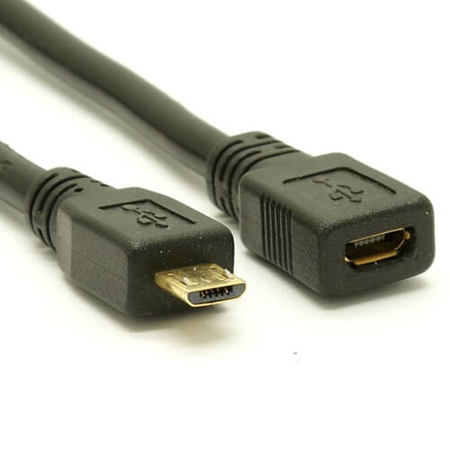 Micro USB Male to Extension Cable - 877.522.3779 - USBFireWire.com