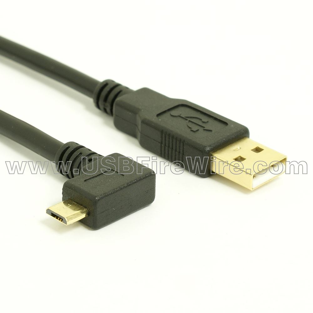 Løfte vedlægge Barmhjertige USB 2.0 A to Left Angle Micro-B Cable - 877.522.3779 - USBFireWire.com
