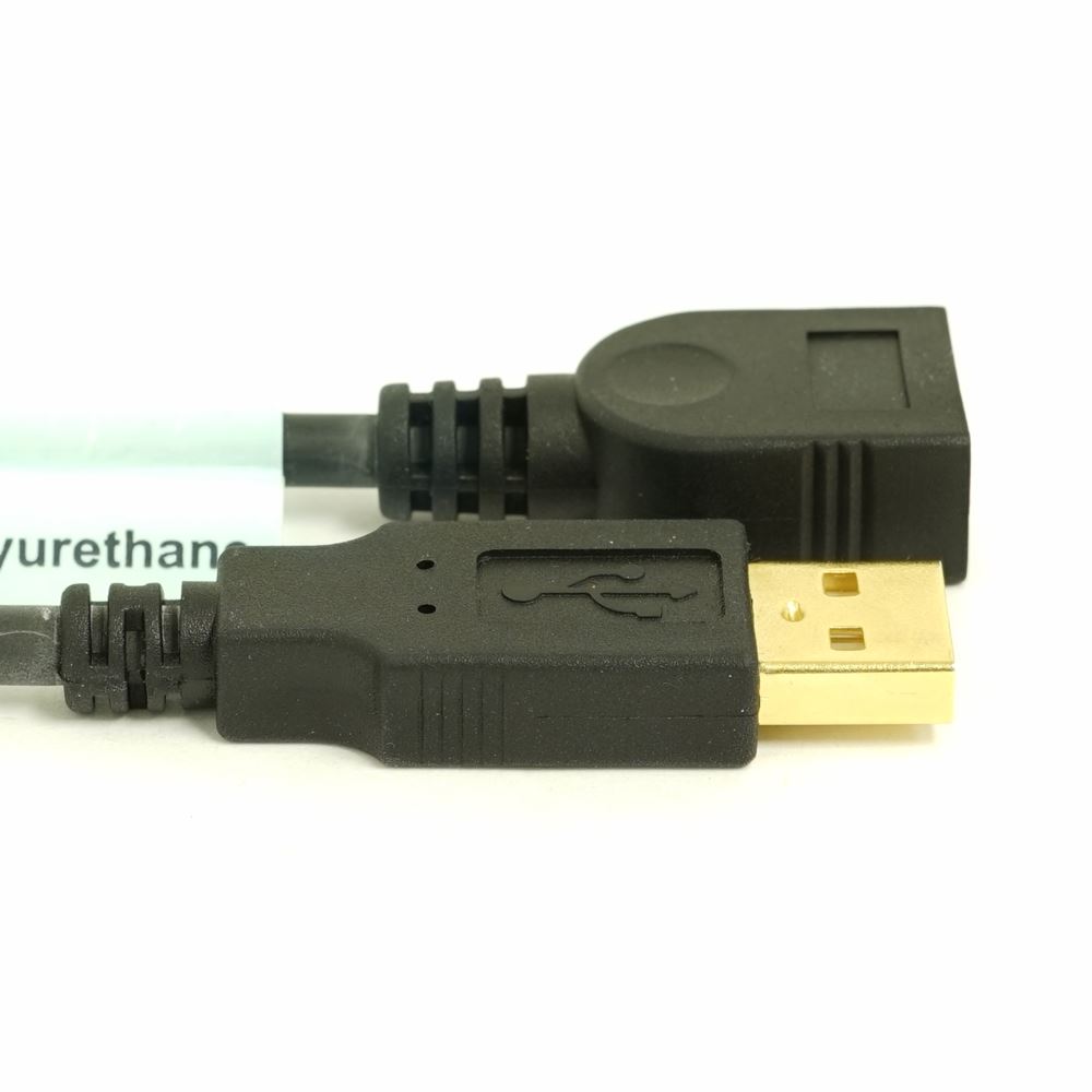 USB 2.0 A to Left Angle Mini-B Cable LSZH 