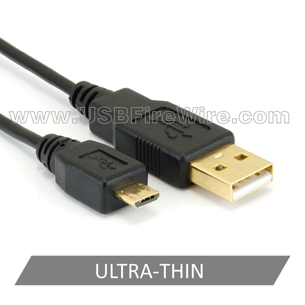 tyv forkorte Do Ultra-thin and flexible A to Micro-B USB Cable - 877.522.3779 -  USBFireWire.com