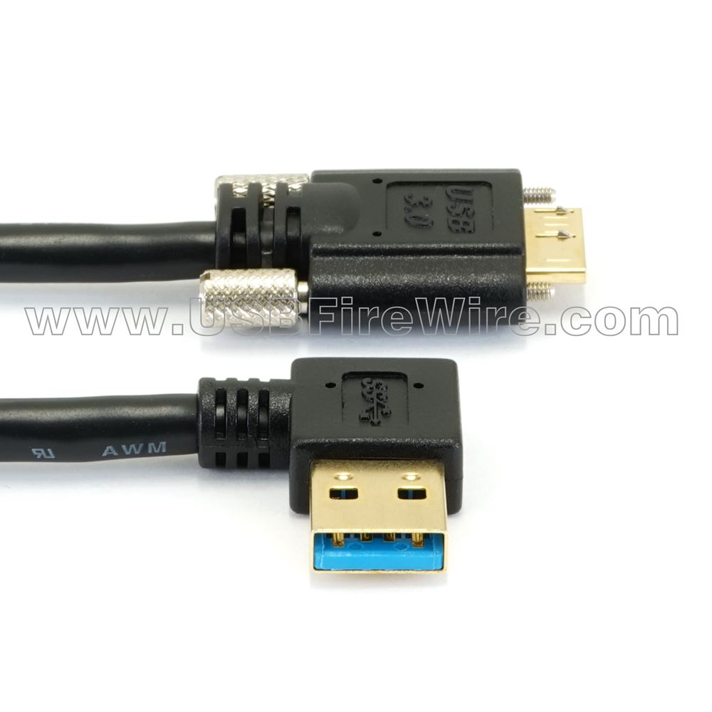 High Flex, USB 3.0 A Male to C Male with M2 Screw Locking Cable