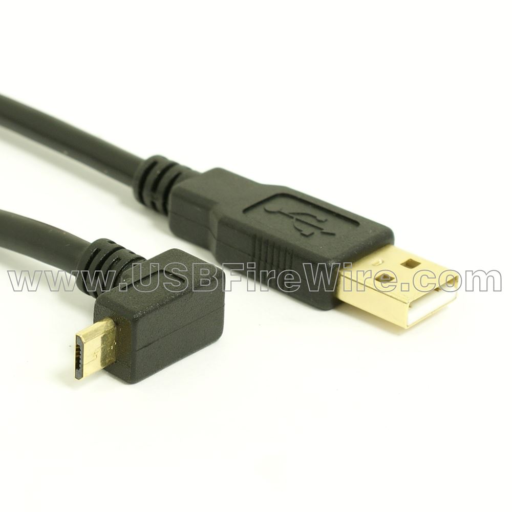 peave svært Krympe USB 2.0 A to Up Angle Micro-B Cable - 877.522.3779 - USBFireWire.com