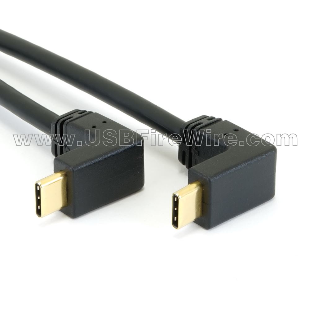 USB 3.1 Type C to USB A Cable, Right Angle, 3 ft