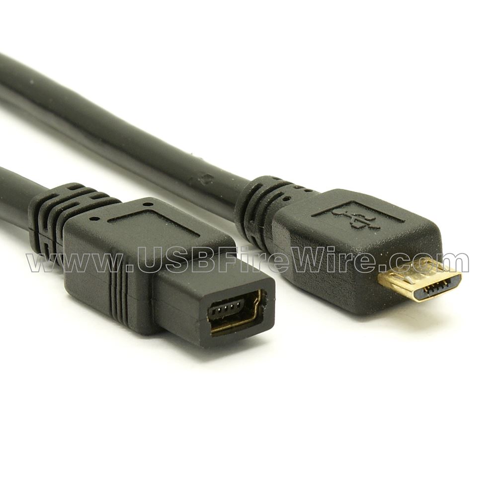USB 2.0 Micro-B to Mini-B Female Extension - -