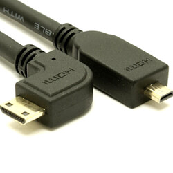 Right Angle Mini to Micro HDMI Cable