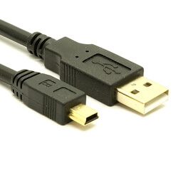 USB 2.0 A to Mini-B Cable - High-Temp