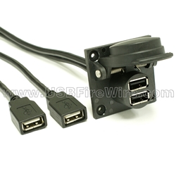 Dual A Female USB Cable - Self Sealing