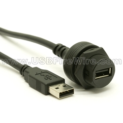 USB Waterproof Mountable Cable - Low Profile