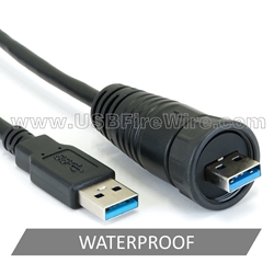 USB 3 Waterproof A to A with 22AWG Power