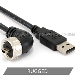 USB Ruggedized/Right Angle Mini-B to A