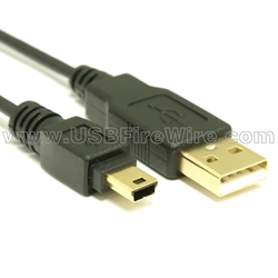 Ultra-Thin USB 2.0 Cable (A to Mini-B)