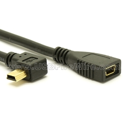 Uden Fremskynde fritid USB 2.0 Left Angle Mini-B Extension Cable - 877.522.3779 - USBFireWire.com