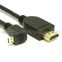 Down Angle Micro to Regular HDMI Cable - Ultra-Thin