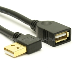 USB 2.0 Right Angle Extension Cable