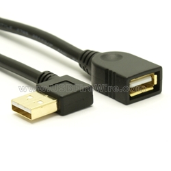 USB 2.0 Extension Cable (Side Exit Left Angle)