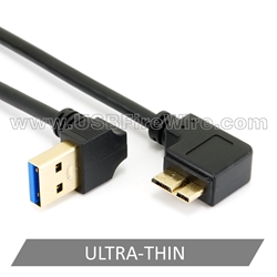 USB 3 Down A to Left Micro-B<br> (Ultra-Thin)