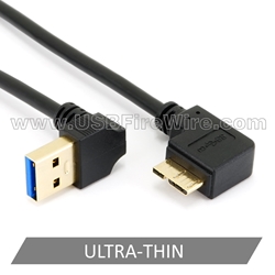 USB 3 Down A to Right Micro-B <br> (Ultra-Thin)