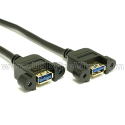 USB 3.0 - Double A Female Panel Mount