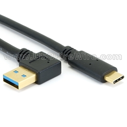 USB 3.1 Cable Left Angle A to C