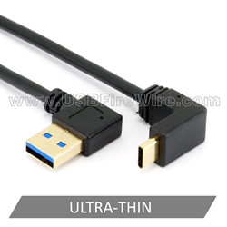 USB 3 Left A to Up/Down C <br> (Ultra-Thin Cable)
