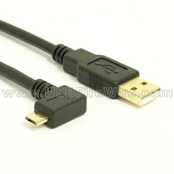 USB Micro B Cable - Left Angle
