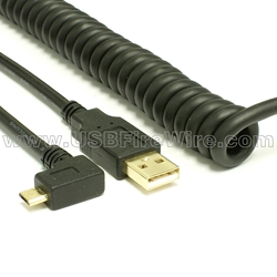 USB Micro B Cable - Left Angle - Helix