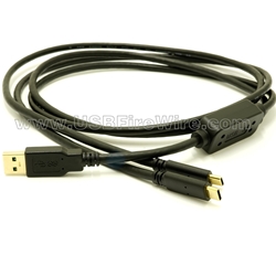USB 3.0 A to 2 USB C Male