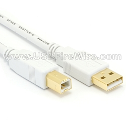 USB 2 A to B (White Cable)