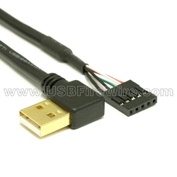 USB 2.0 Cable Right A to Motherboard