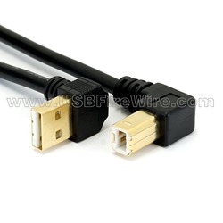 USB 2.0 Cable - Double Angled A to B Cable