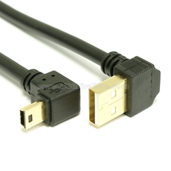 USB 2.0 Device Cable Angled A to Angle Mini-B