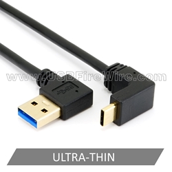 USB 3 Right A to Up/Down C <br> (Ultra-Thin Cable)