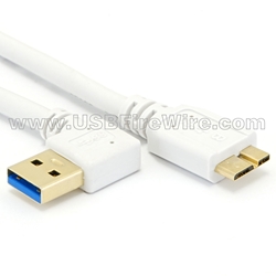USB 3 Right A to Micro-B<br> (White Cable)