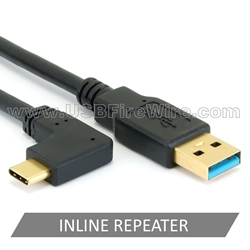 USB 3 Repeater A Male to Right/Left Ang C Male