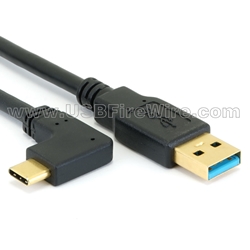 USB 3.1 Cable A to Right Angle C