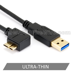 USB 3 Left Micro-B to A<br> (Ultra-Thin)