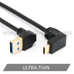 USB 3 Up A to Up/Down C <br> (Ultra-Thin Cable)