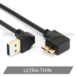 USB 3 Up A to Left Micro-B<br> (Ultra-Thin)