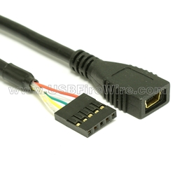 USB 2.0 Cable Mini-B Female to Header Connector
