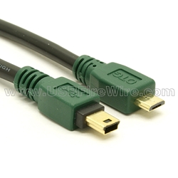 USB 2.0 Cable - Micro-B Male to Mini-B Male