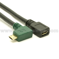 USB 2.0 OTG Right Angle Adapter Cable