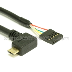 USB 2.0 Cable Micro-B to Header Connector
