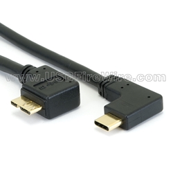 USB 3.1 Cable - Right Angle Micro-B to C